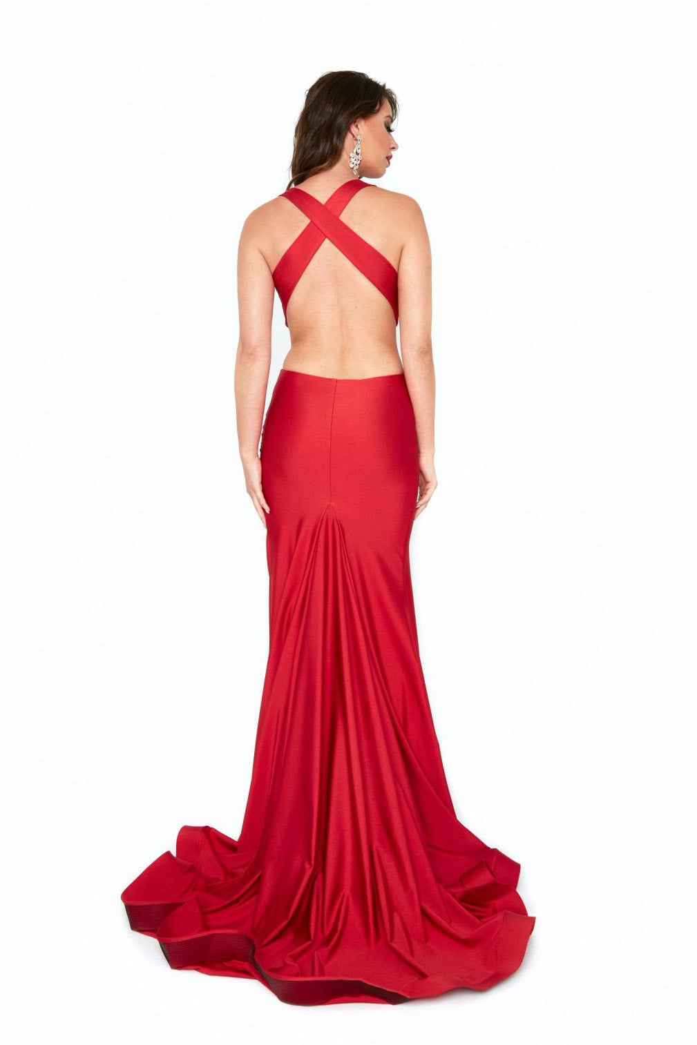 Atria 6525H sexy red long evening dress Small / Royal