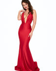 atria 6534h red low back prom dress