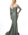 atria 6554h long sleeve prom dress
