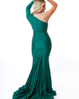 Atria 6715H green one shoulder dress
