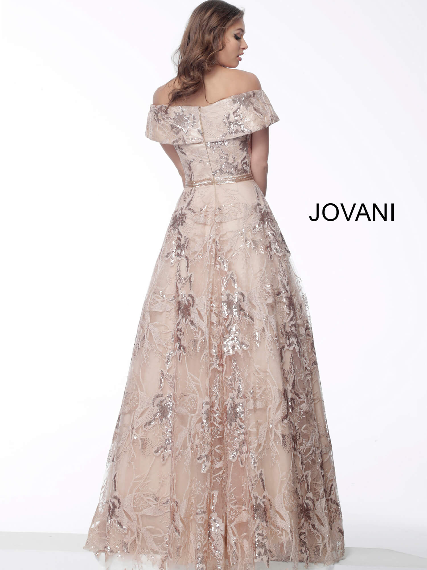 Jovani 67911 lace long aline dress