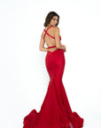 atria 6502H red low back prom dress 