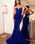 cinderella ch151 sequins prom dress