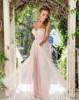 Rene the label emmy blush Tulle long dress