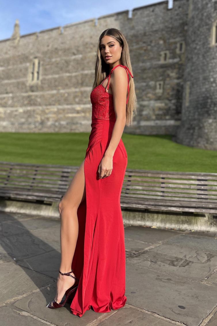 Jadore JP126 red lace dress