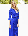 Lexi gown royal blue satin dress