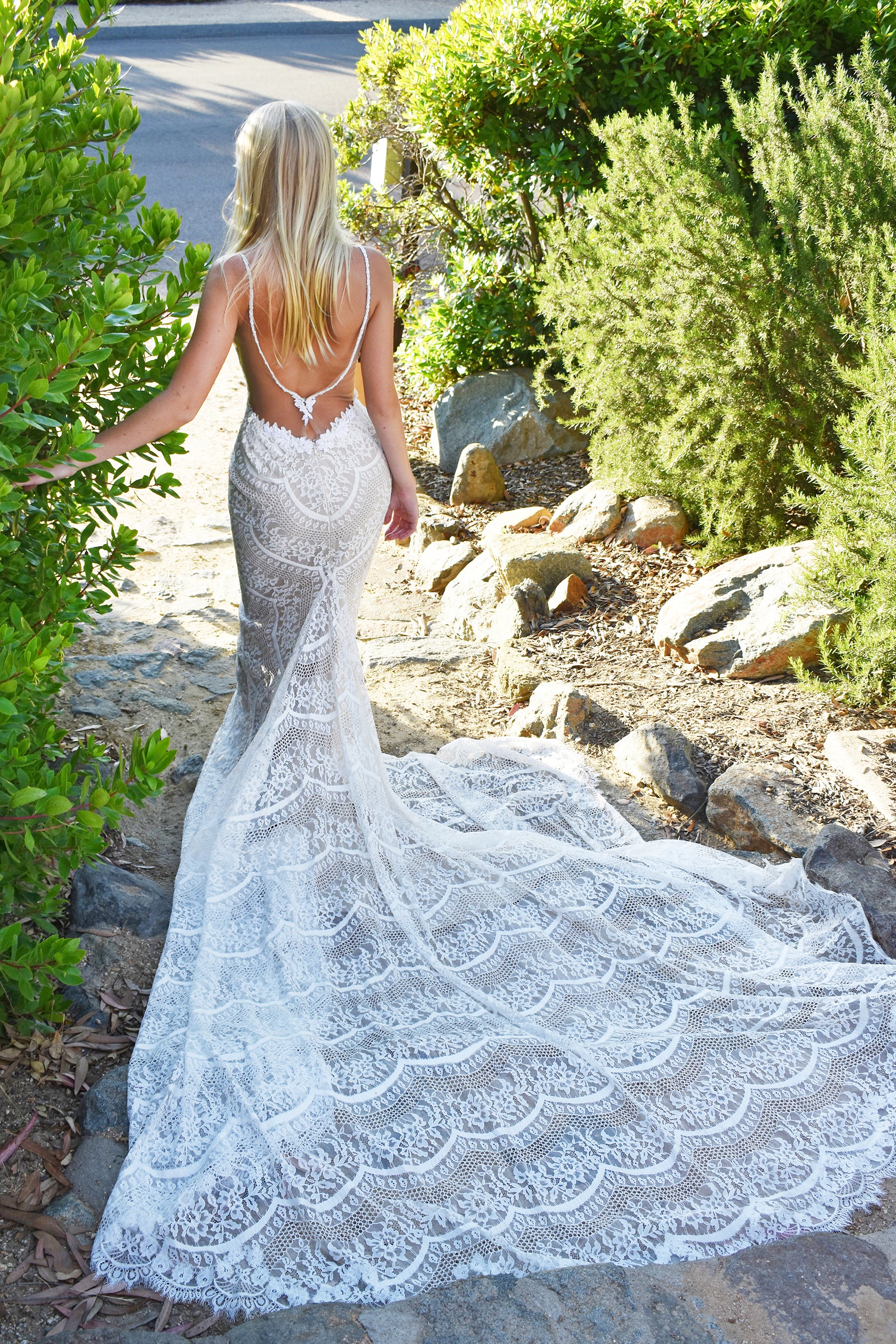 Santorini bridal gown by rene atelier