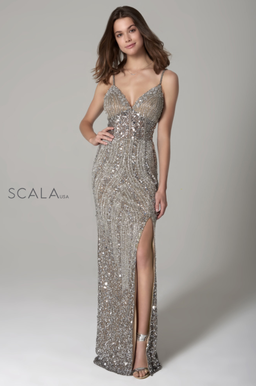Scala 60127 long beaded dress