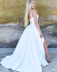 Santa Maria satin beach bridal gown