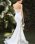 The Daya v neck long bridal gown