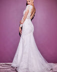 The Nia lace long sleeve bridal gown
