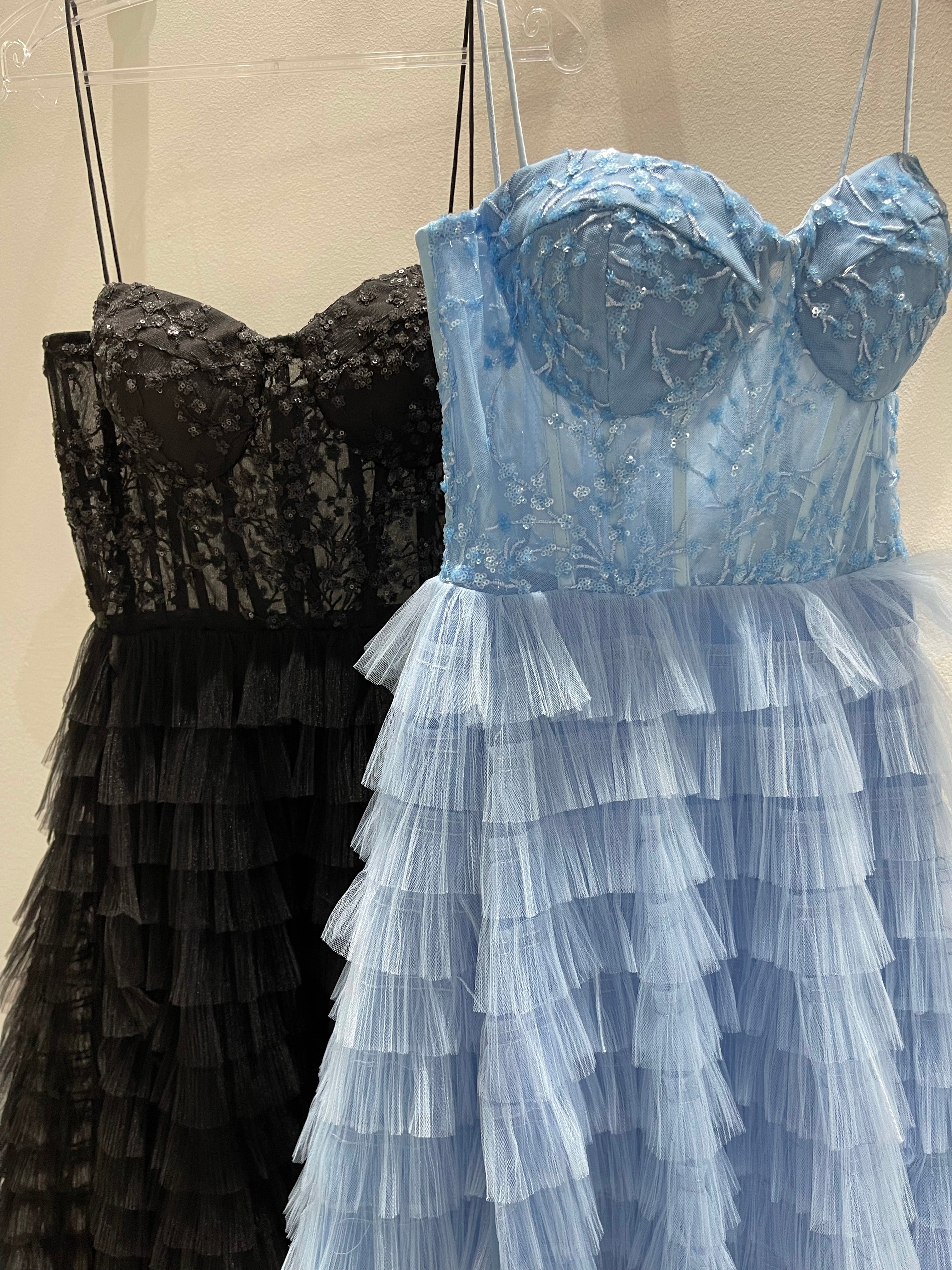 Zara Gown black bustier evening gown Mia Bella Couture Zara Gown black bustier evening gown Mia Bella Couture